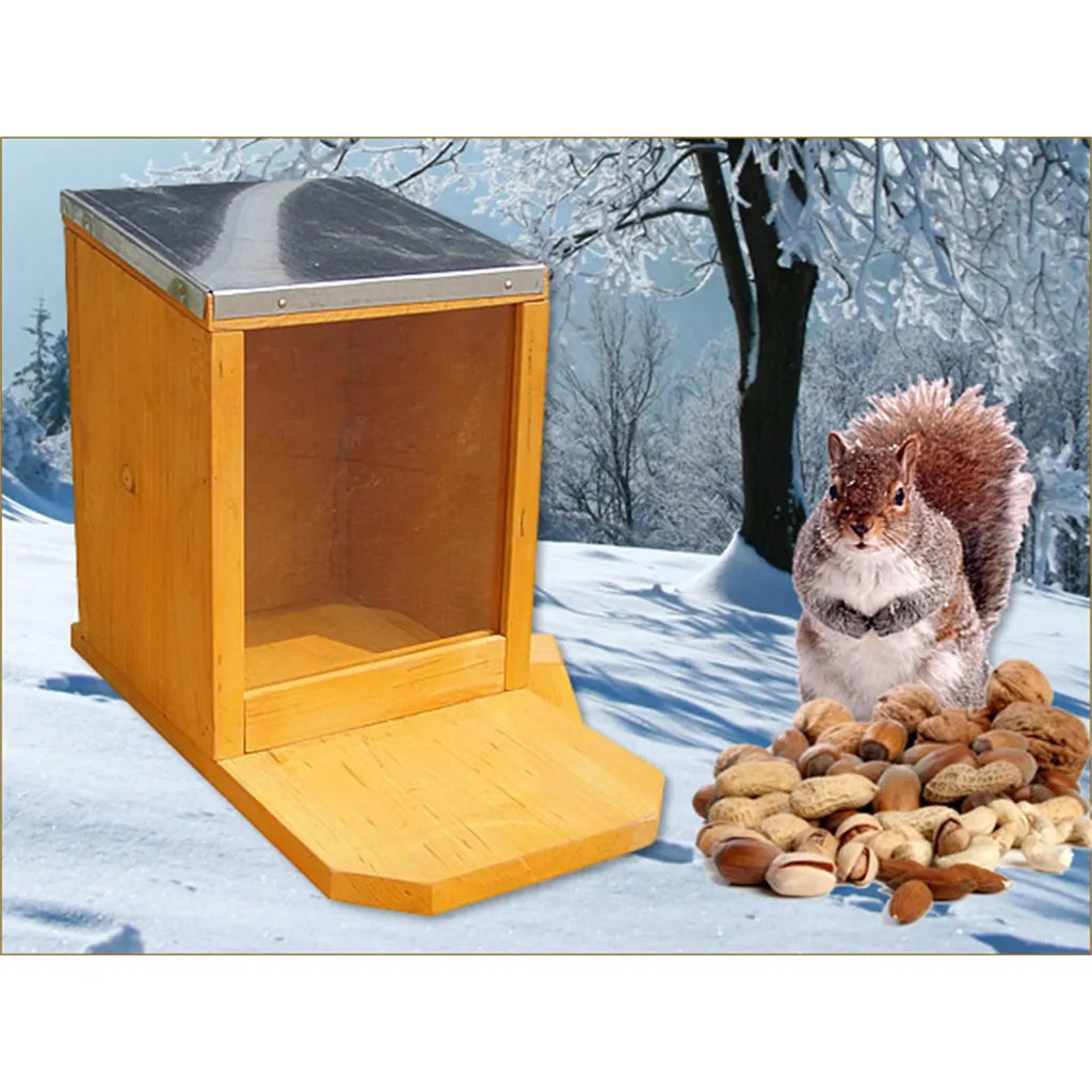 Mucola Futterstation Futterhaus Futterautomat Holz Plexiglas Zinkdach Futterspender Vogelhaus Eichhörnchen Futterhäschen Vogelhäuschen