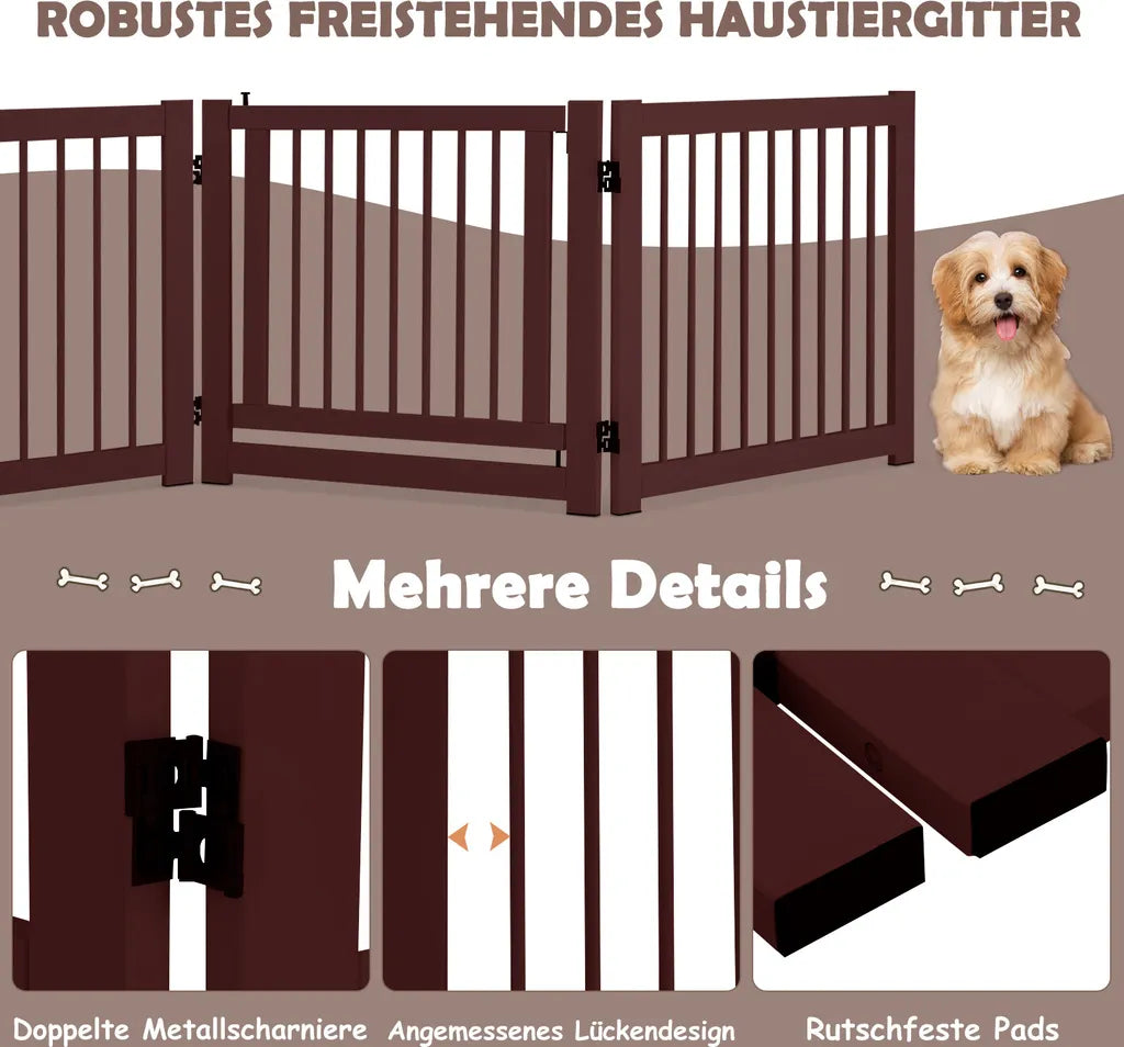  COSTWAY Schutzgitter Treppengitter Absperrgitter Hundeschutzgitter Tuerschutzgitter 3 Stücke