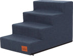  Hobbydog Hundetreppen Inari, Für Kranke Und ältere Tiere, Einganshilfe, Rampe Zwei Größen - 4 Stufen - 60 X 40 X 40 Cm [Größe: L] - Navyblau