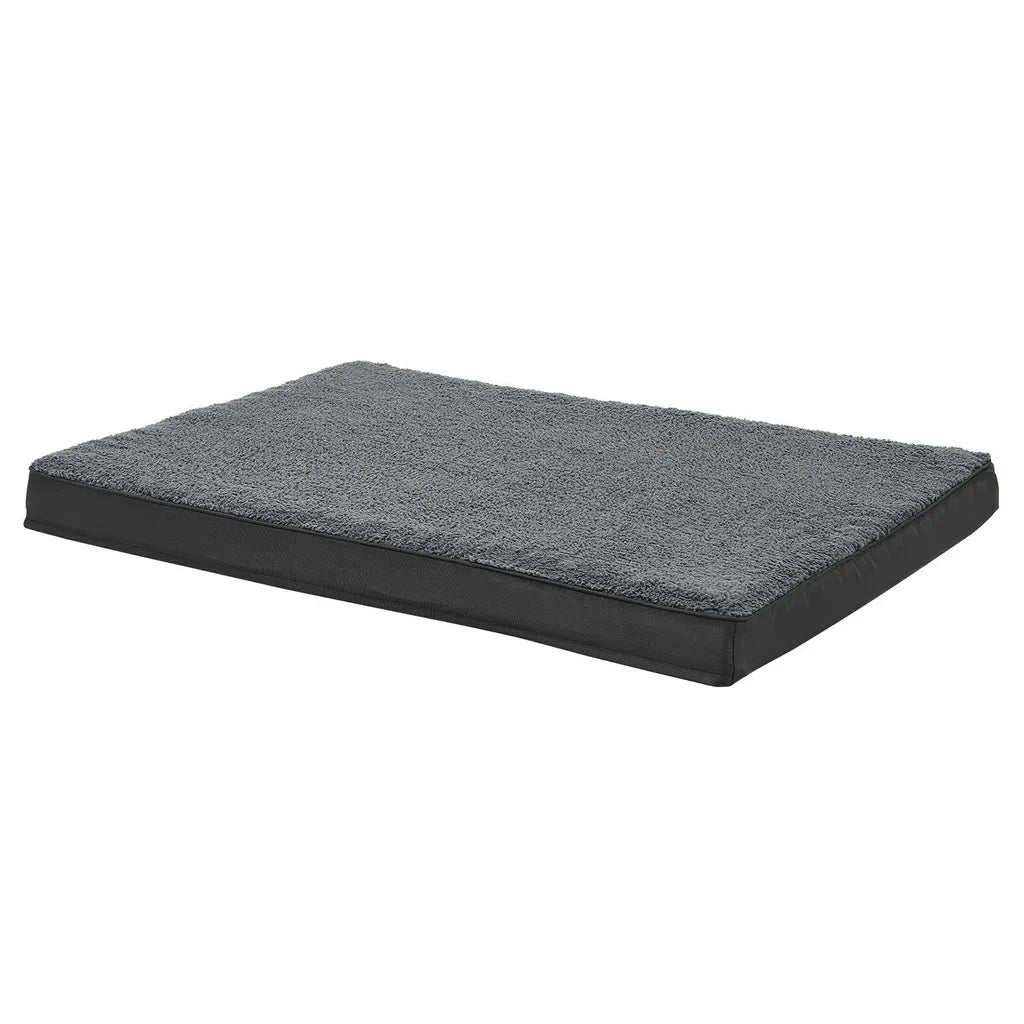  Juskys Hundebett Milow Orthopädisch 112x81cm - Hundekissen Flauschig & Stabil - Bezug Abnehmbar & Waschbar – Hundematte Für Große Hunde - Grau