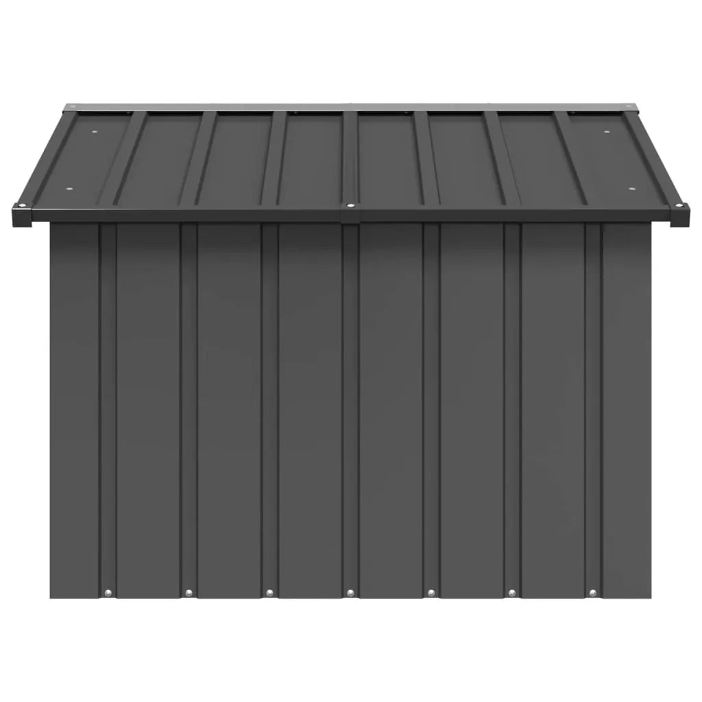  VidaXL Hundehütte Anthrazit 116,5x103x81,5 Cm Verzinkter Stahl