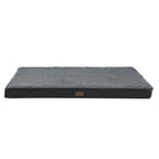  Juskys Hundebett Milow Orthopädisch 112x81cm - Hundekissen Flauschig & Stabil - Bezug Abnehmbar & Waschbar – Hundematte Für Große Hunde - Grau