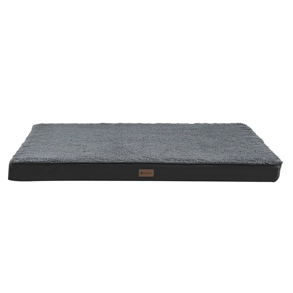  Juskys Hundebett Milow Orthopädisch 112x81cm - Hundekissen Flauschig & Stabil - Bezug Abnehmbar & Waschbar – Hundematte Für Große Hunde - Grau