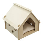  Hundehaus Otterup Hundehütte Hundehöhle Für Kleine Hunde 54 X 53 X 52 Cm Kleintierhaus Mit Pfotendesign Sperrholz