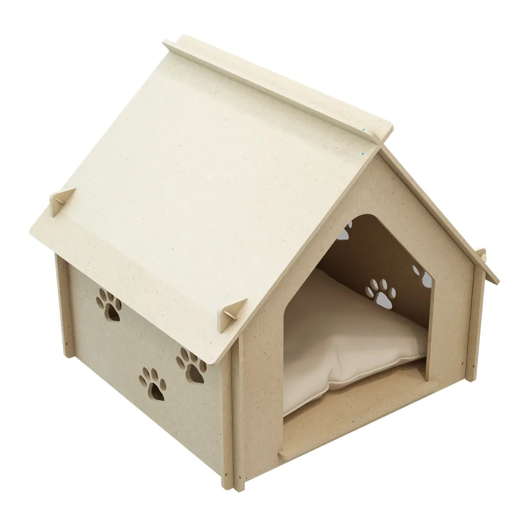  Hundehaus Otterup Hundehütte Hundehöhle Für Kleine Hunde 54 X 53 X 52 Cm Kleintierhaus Mit Pfotendesign Sperrholz