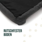  Waschbares Hundebett Mit Wendekissen, Größe L - Grau - 90*70 Cm