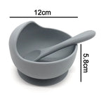  100 % Silikon-Saugnapf Mit Deckel Für Unabhängiges Füttern | Babynahrungsbehälter Und Aufbewahrung | Erste Stufe Selbstfütternd Unverzichtbar Für Kleinkinder Und Kinder | Baby-Entwöhnungs-Snack-Futterspender,Grey