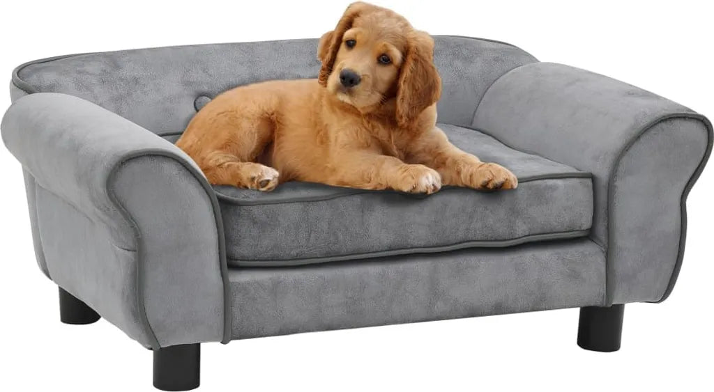  VidaXL Hundesofa Grau 72x45x30 Cm Plüsch