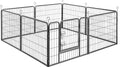  FEANDREA Welpenauslauf 8-Eck Laufgitter Welpenlaufstall Welpen Freigehege Hundegehege Laufstall Zaun Gitter Welpen Grau PPK86G