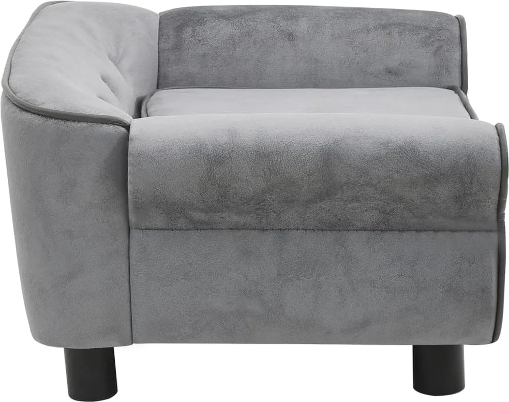  VidaXL Hundesofa Grau 72x45x30 Cm Plüsch