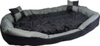  2in1 Hundebett XXL - Kuscheliges, Waschbares Hundekorb Big Tier Sofa - Größe XL 150x120x25cm