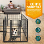  TRESKO Welpenlaufstall Tierlaufstall Welpenauslauf Freigehege Hunde Laufstall 8 Eckig