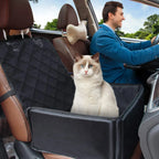  Hundesitz Auto Hunde Autositz Rückbank & Vordersitz Transportbox Wasserdicht, Für Kleine Mittlere Hunde (Dunkle)