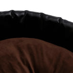  VidaXL Hundebett Schwarz-Braun 79x70x19 Cm Plüsch Und Kunstleder