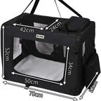 Mucola Hundebox L - 70 X 50 X 52 Cm Transportbox Hundetransportbox Faltbar Katzentransportbox Hundetasche
