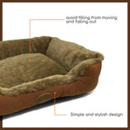  Hundebett, Grosse Hunde Körbchen, Hundesofa, Hundekissen, Hundekorb Bezug Waschbar, M 75 * 50cm