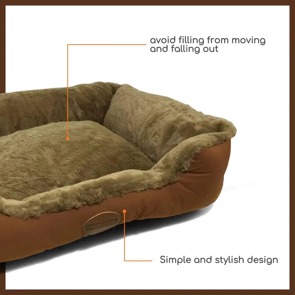  Hundebett, Grosse Hunde Körbchen, Hundesofa, Hundekissen, Hundekorb Bezug Waschbar, M 75 * 50cm