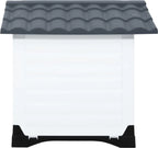  VidaXL Hundehütte Grau 90,5x68x66 Cm Polypropylen