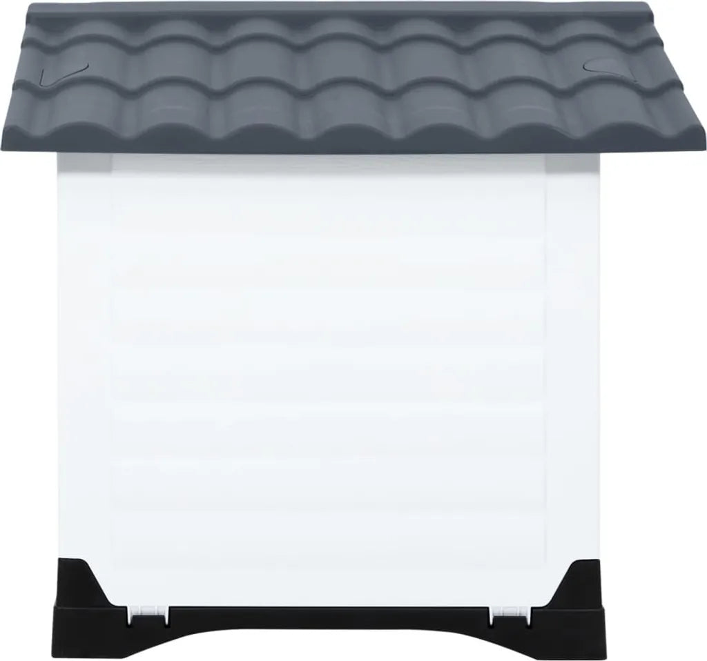  VidaXL Hundehütte Grau 90,5x68x66 Cm Polypropylen