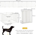  PawHut Welpenauslauf Freigehege Für Hund Schutzgitter Mit Tür Kaminschutzgitter Flexible Klappbar 8 Paneele Je 60 X 76 Cm Weiß