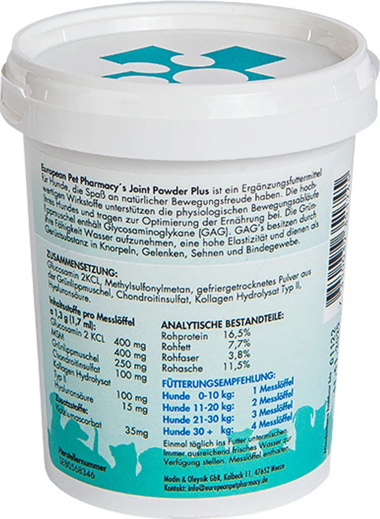  Europeanpetpharmacy’s Joint Powder Plus Für Hunde Gegen Gelenkbeschwerden 310 G