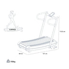 Leonardo Evilseed Funktionelles Training Klappbares Magnetisches Gebogenes Fitness LaufbandHöhe (cm): 112, Breite (cm): 68, Tiefe (cm): 121, Zusammensetzung: PP, Modelle: EVILSEED, Färbung: Black