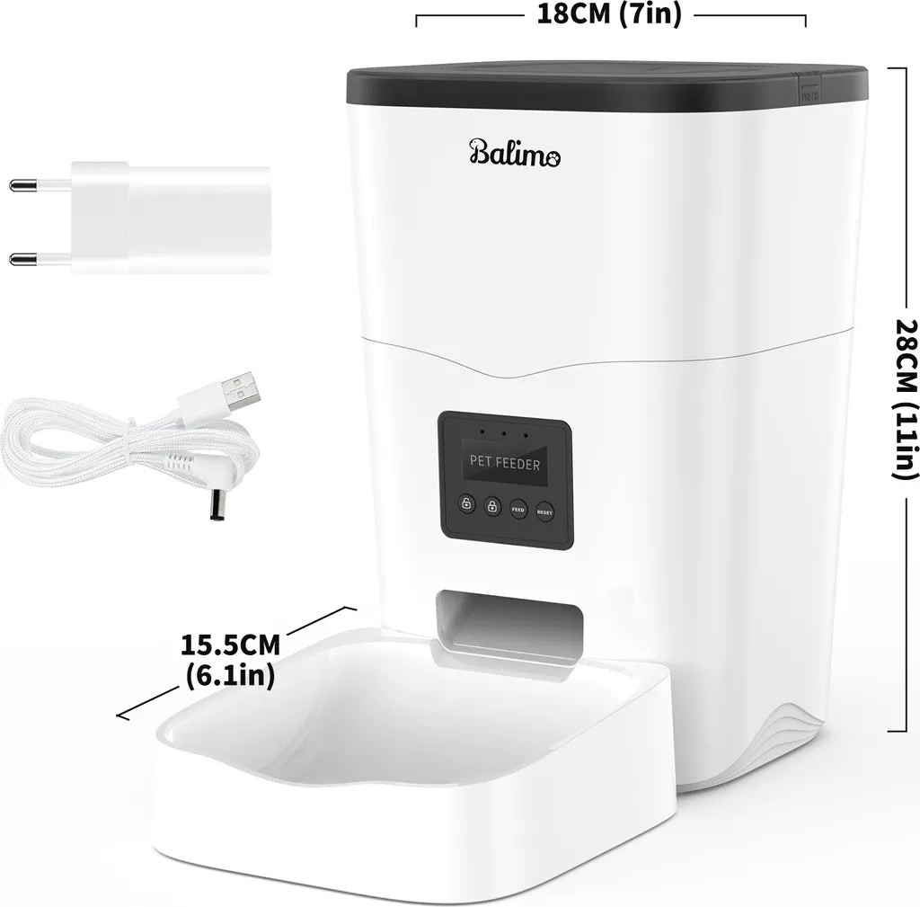  3L WIFI Elektronischer Futterautomat Futterspender Automatischer Futternapf Für Katzen Hunde Programmierbar 4 Mahlzeiten Pro Tag Netzteil / Batterie