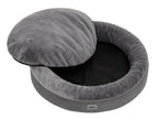  Hundebett Hobbydog RABBIT Tierbett Hundesofa Schlafplatz Couch Rund Plüsch XL Dunkel Grau