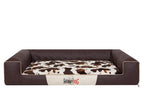  Hundebett Hundesofa Katzenbett Schlafplatz Matratze Tierbett - Victoria Lux - 118 X 78 Cm [Größe: XXL] - Braun Mit Pelz