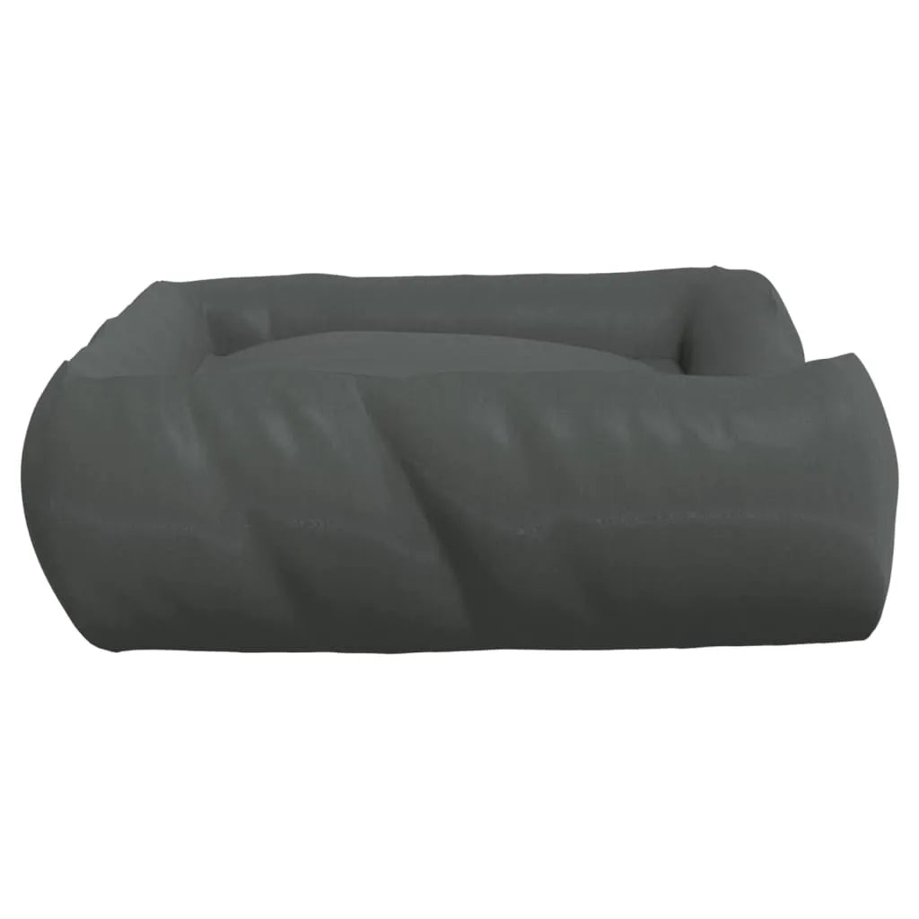  VidaXL Hundebett Mit Kissen Dunkelgrau 75x58x18 Cm Oxford-Gewebe