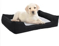  VidaXL Hundebett Schwarz-Weiß 65x50x20 Cm Fleece Leinenoptik