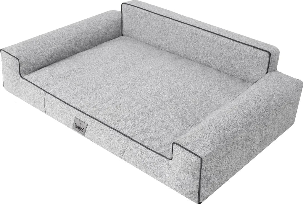  Orthopädisches Hundebett GLAMOUR Bett Sofa Ökoleinen Kissen XL HELLGRAU INARII HobbyDog