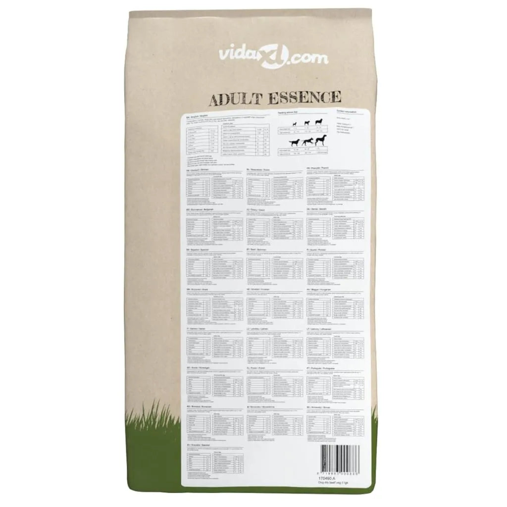 VidaXL Premium-Trockenhundefutter Adult Essence Beef 15 Kg