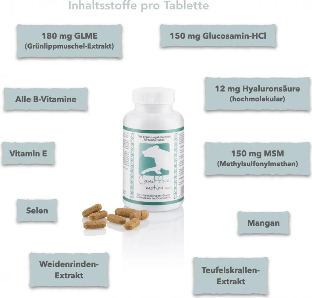  CaniMove Motion Maxi (ab 10kg) - Diät -Ergänzungsfutter Zur Unterstützung Der Gelenkfunktion Bei Osteoarthritis (100 Tabletten)