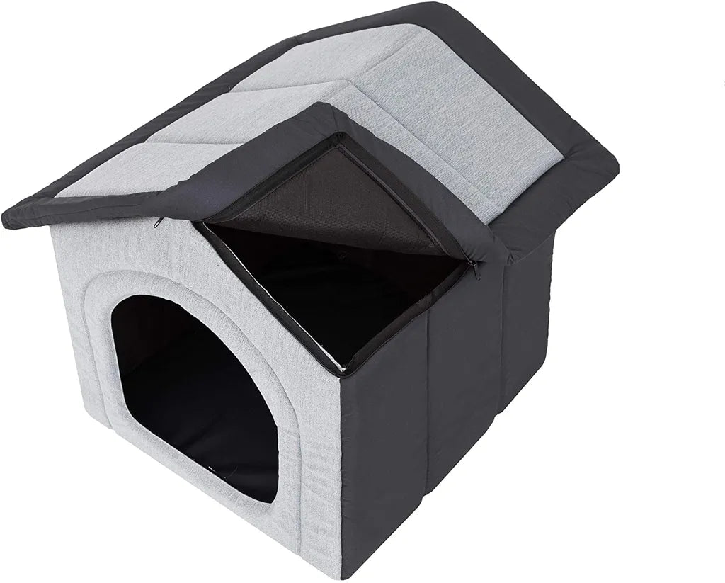  Hobbydog Hundehaus Hundehöhle Hundehütte Stoff INARI Tierhaus Taubegrau Graphit R2: 44 X 38 X 45 Cm