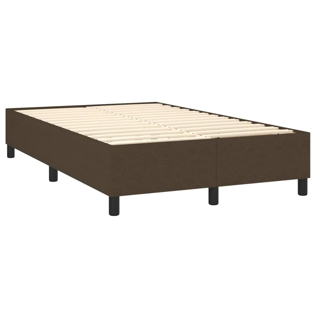  VidaXL Boxspringbett Dunkelbraun 120x200 Cm Stoff
