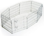  PawHut Freilaufgehege Welpenauslauf Welpenzaun Laufstall Welpengitter Für Tiere 8-teilig B63 X H60 Cm