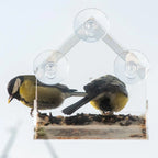  ProGarden Vogelhäuschen Futterhäuschen Futterstation Transparent Mit Saugnäpfen Für Fensterscheiben 15x15x6 Cm