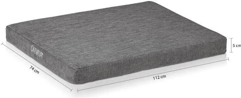  ONVAYA® Hundebett | Größe XXL | 112 X 74 X 5 Cm | 95 Grad Waschbar | Orthopädisch | Grau | Wasserdicht | Hundekissen | Liegekissen | Schlafplatz | Tierbett | Ruheplatz | Hundematte | Hundematratze