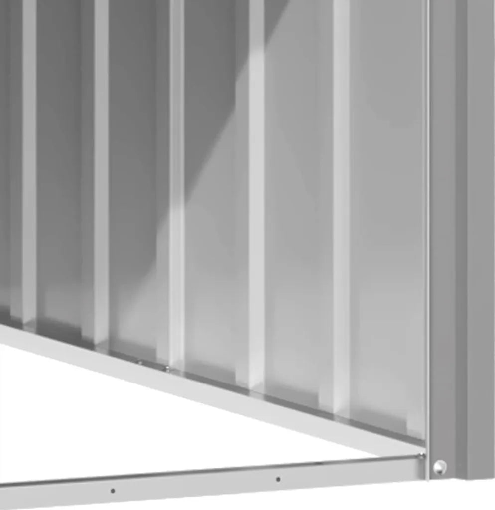  VidaXL Hundehütte Grau 116,5x103x81,5 Cm Verzinkter Stahl