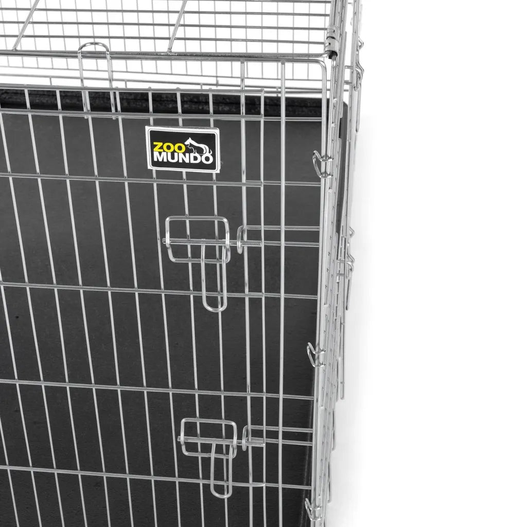  Zoomundo Faltbarer Tierkäfig / Transportbox - Silber Größe XXL