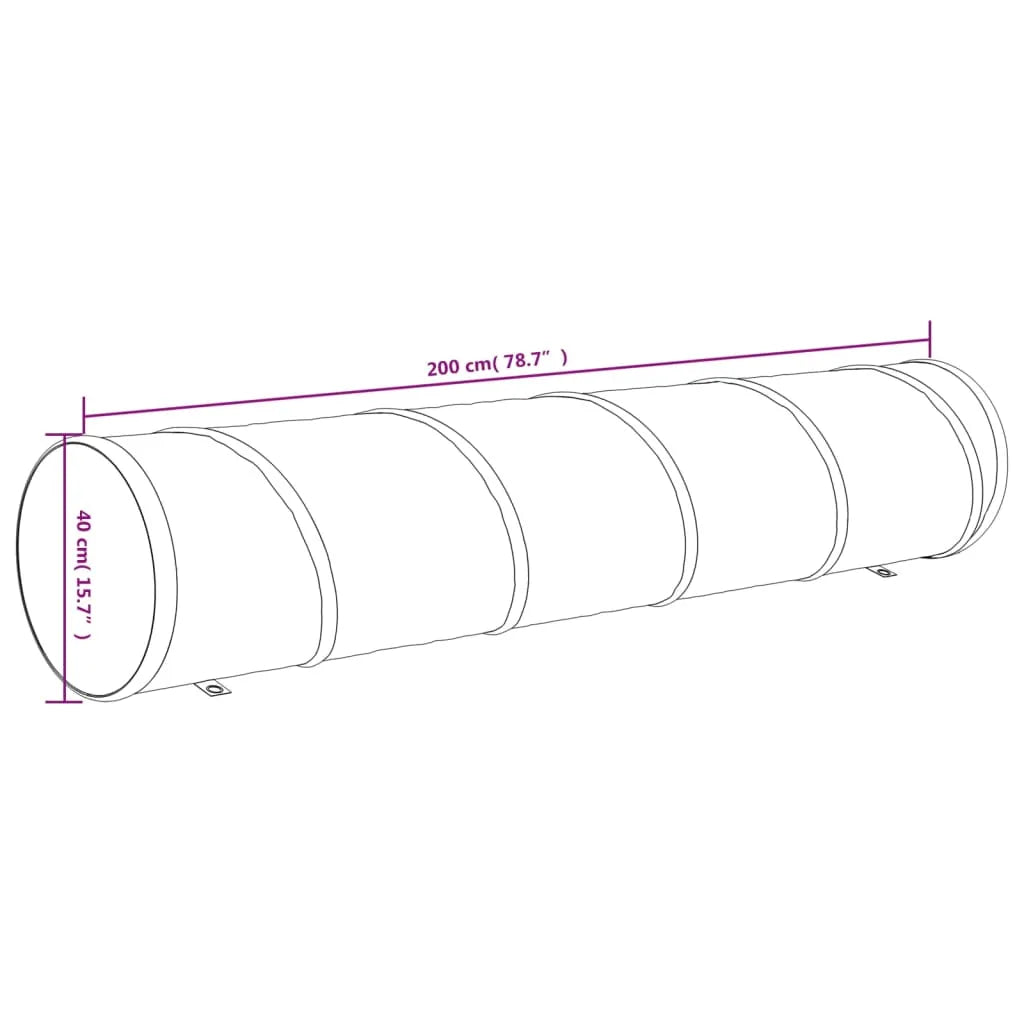  VidaXL Hundetunnel Blau Ø 40x200 Cm Polyester