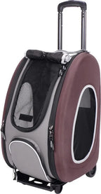  Hundetrolley, Hunderucksack, Hundetasche Modell '4 In 1' ... Bis 5kg Braun - Ibiyaya