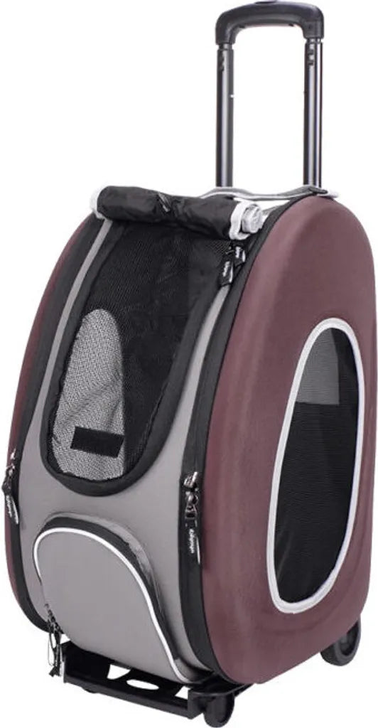  Hundetrolley, Hunderucksack, Hundetasche Modell '4 In 1' ... Bis 5kg Braun - Ibiyaya
