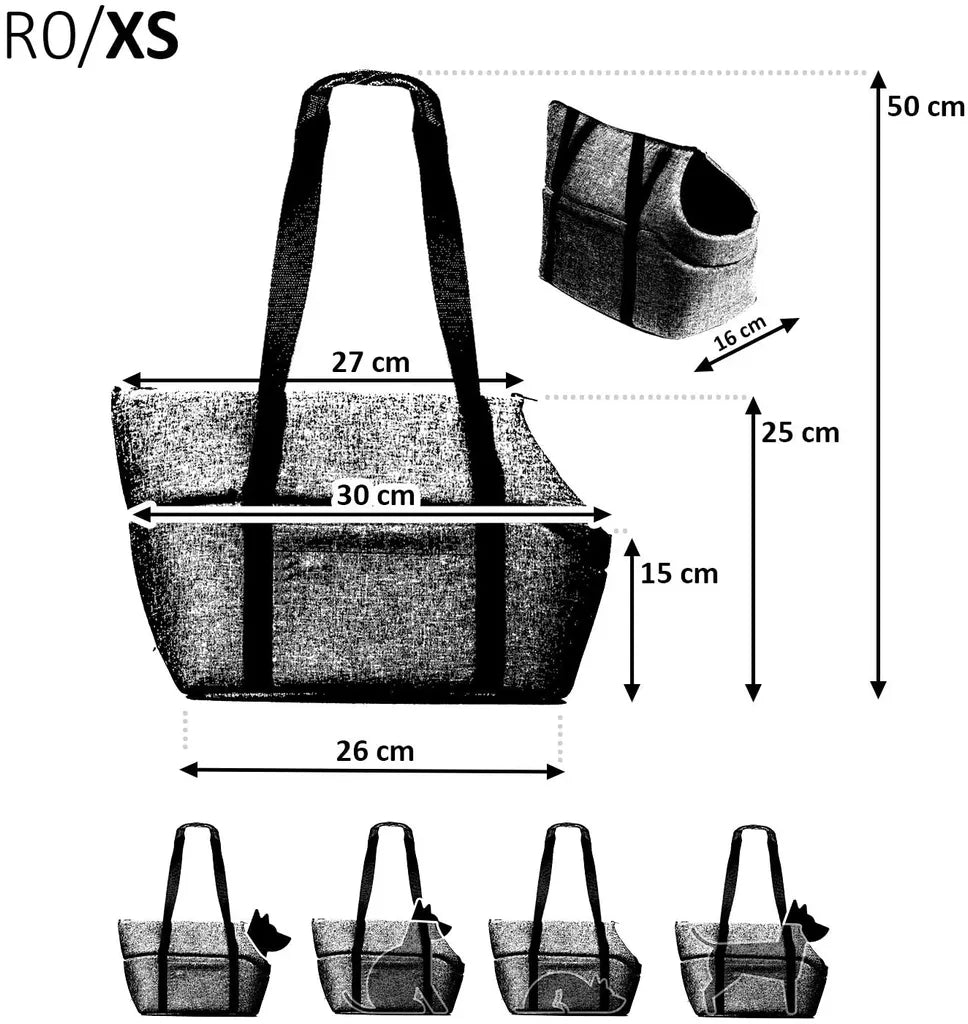  Hundetasche Tragetasche Transporttasche Für Hunde Katzen Transportbox Tasche Neu Grau XS