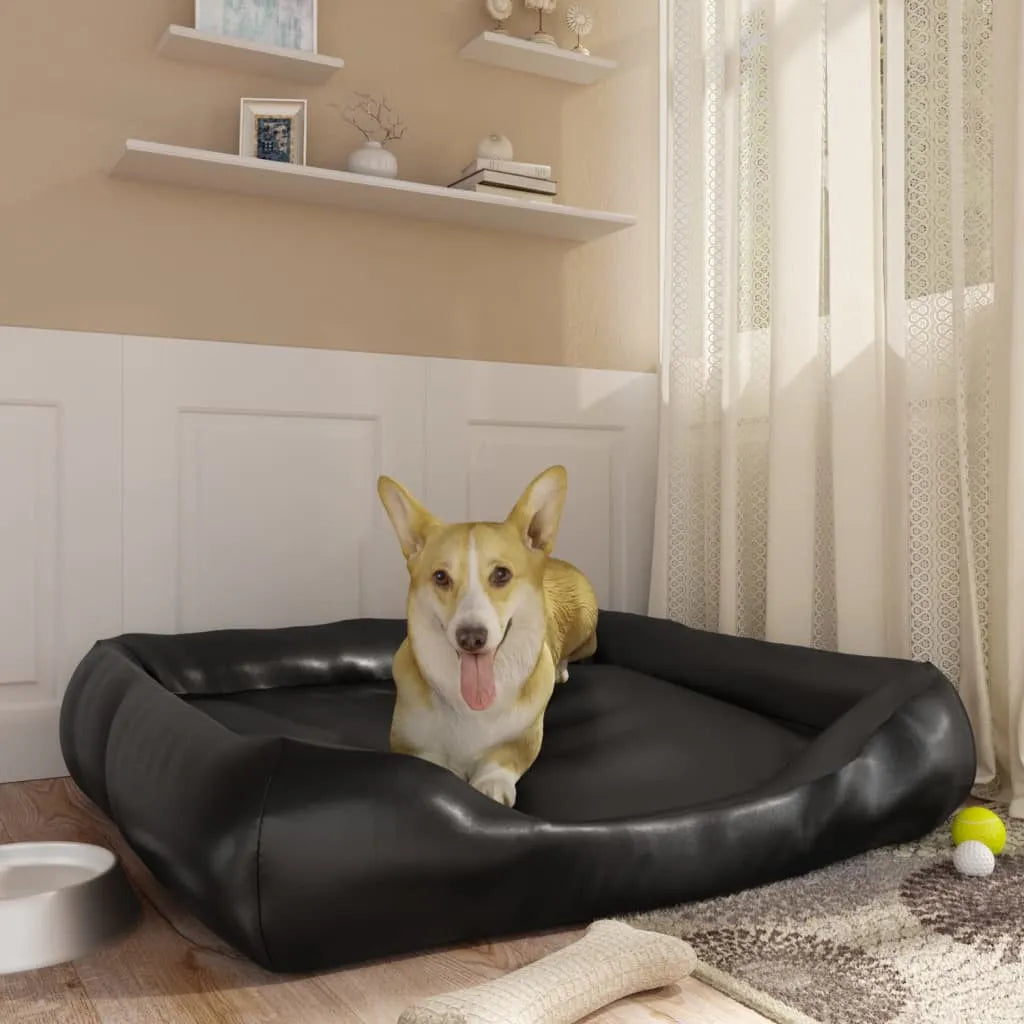  VidaXL Hundebett Schwarz 105x80x25 Cm Kunstleder