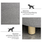  PawHut Hundesofa Haustiersofa Oval Morderne Gebürstetes Stoff Für Kleine Hunde Und Katzen 81 X 61 X 24 Cm Grau