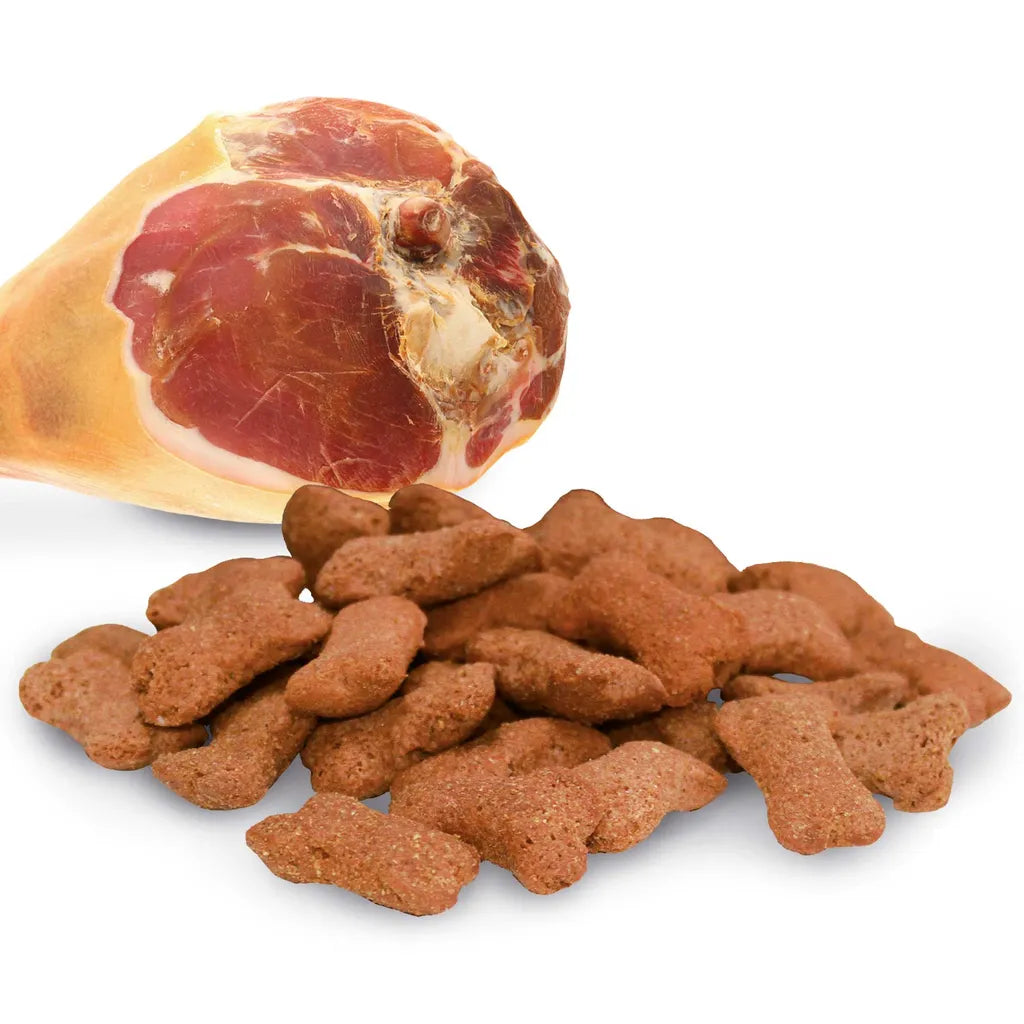  850g - Schecker Schinkenknochen Im Wieder Verschließbaren Frischeeimer - Leckerli Für Den Hund