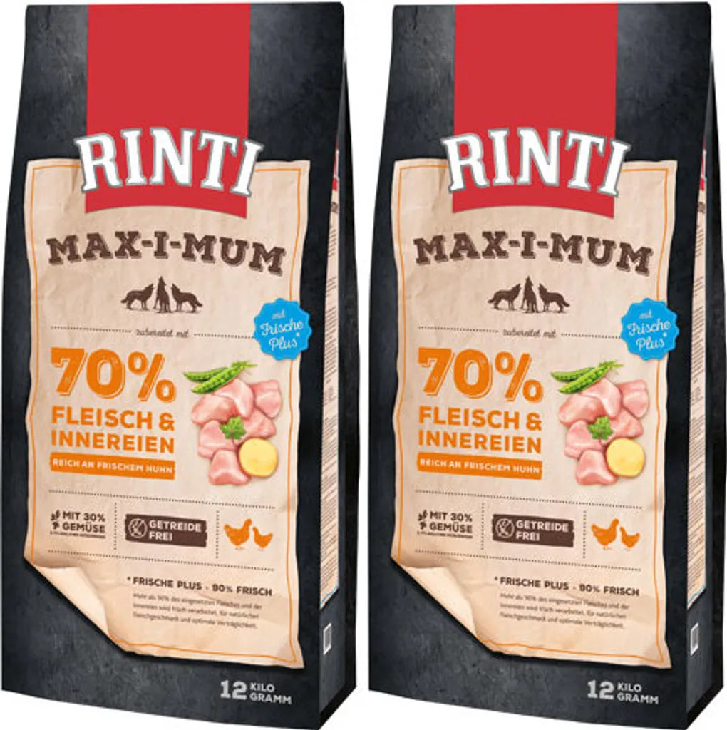  2 X 12 Kg Rinti Max-i-mum Huhn