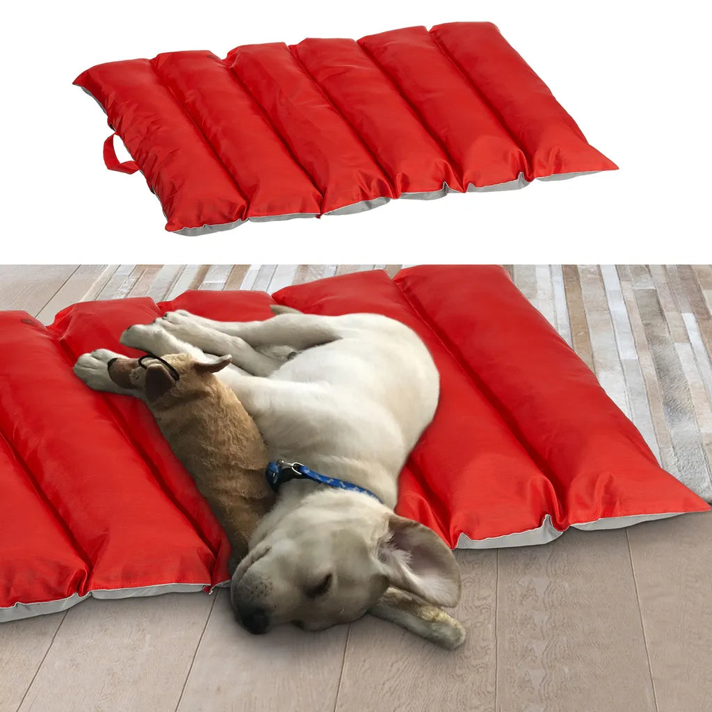  Hundekissen Faltbar Zum Mitnehmen Rot 80x60 Cm Hundematte Reisehundebett Kissen Schlafplatz Waschbar
